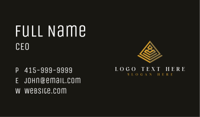 Real Estate Pyramid Triangle Business Card Image Preview