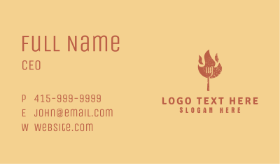 Flaming Fork BBQ Business Card Image Preview