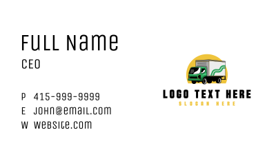 Freight Trucking Delivery Business Card Image Preview