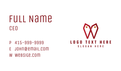 Price Tag Letter W Business Card Image Preview
