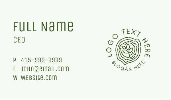 Tree Stump Lawn Care  Business Card Design Image Preview