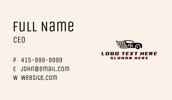 Race Car Flag Business Card Design Image Preview