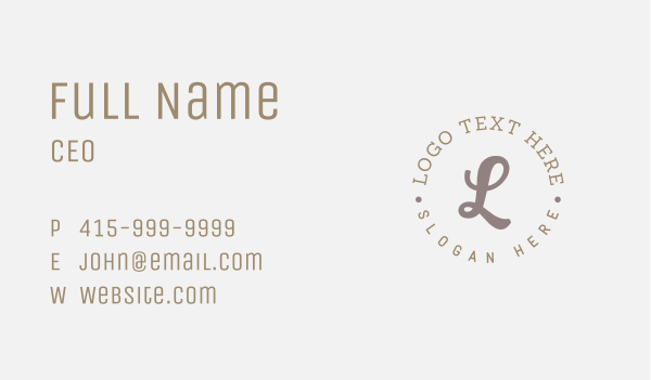 Luxury Brand Fashion Lettermark Business Card Design Image Preview