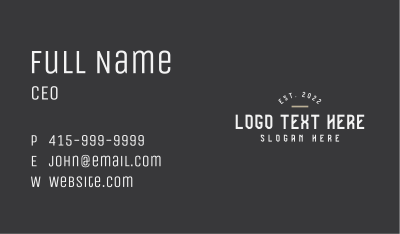 Classic Brand Wordmark Business Card Image Preview