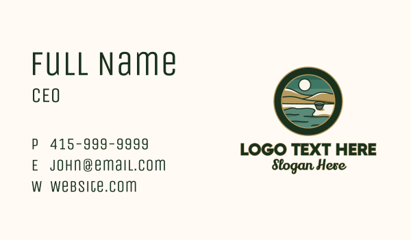 Valley Lakeside Badge Business Card Design