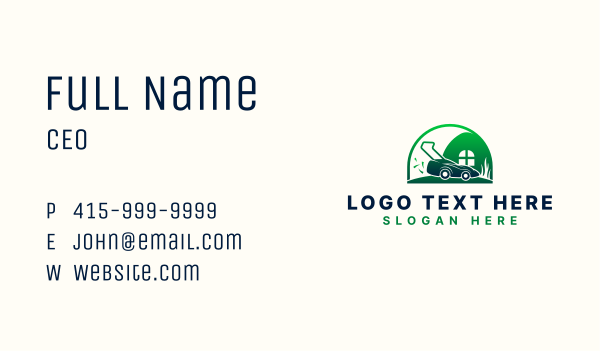 Lawn Mower Garden Care Business Card Design Image Preview