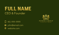 Royalty Crown Shield Lion Business Card Design
