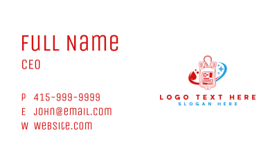Medical Blood Donation Business Card Image Preview