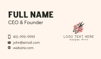 Flower Tailoring Scissor Business Card Preview