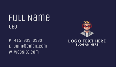 Cool Gamer Guy Business Card Image Preview