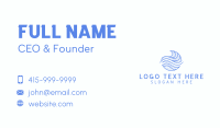 Blue Wave Lines  Business Card Preview