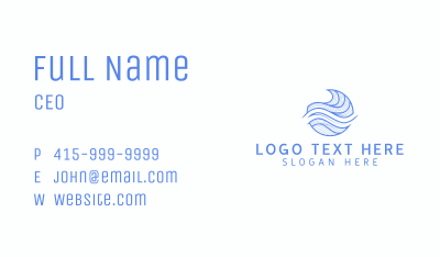 Blue Wave Lines  Business Card Image Preview