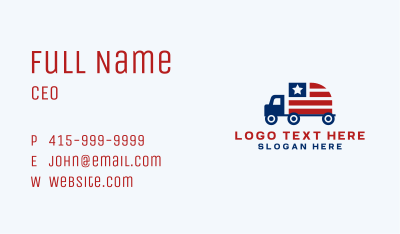 American Trailer Truck Business Card Image Preview