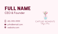 Watercolor Flower Vase Business Card Image Preview