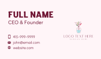 Watercolor Flower Vase Business Card Preview