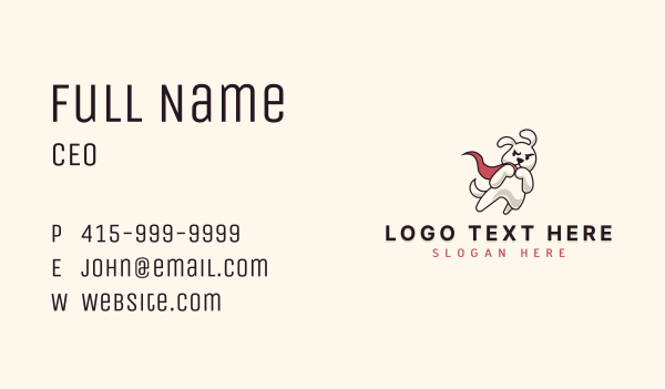 Pet Dog Hero Business Card Design Image Preview