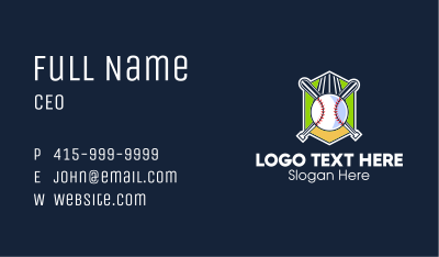 Baseball Varsity Team Crest Business Card Image Preview