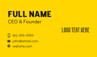 Simple Modern Wordmark Business Card Design