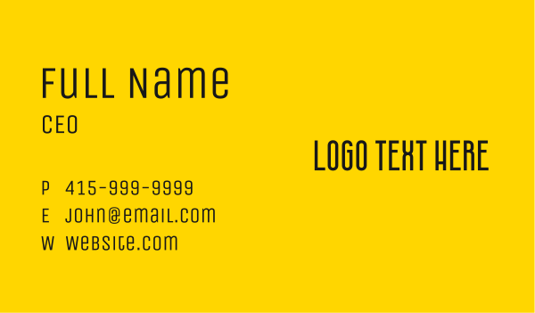 Simple Modern Wordmark Business Card Design Image Preview