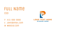 Modern Letter P Business Card Image Preview