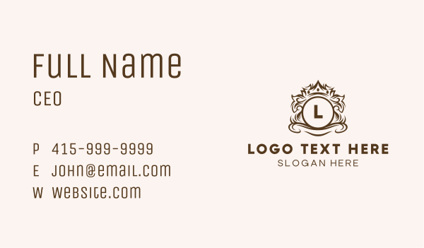 Imperial Crown Letter Business Card Design Image Preview