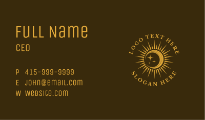Astral Gold Moon Business Card Image Preview