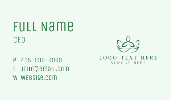 Yoga Spa Lotus Business Card Design Image Preview