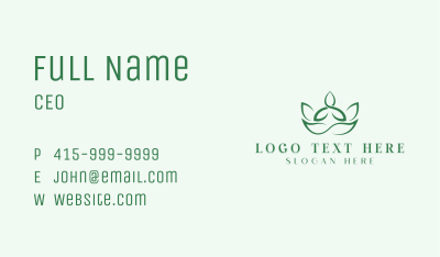 Yoga Spa Lotus Business Card Image Preview