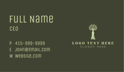 Natural Woman Tree  Business Card Image Preview