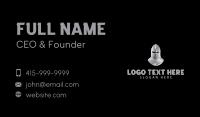Chrome Knight Helmet Business Card Preview