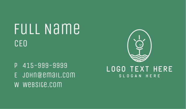 Minimalist Golf Ball Tee Business Card Design Image Preview