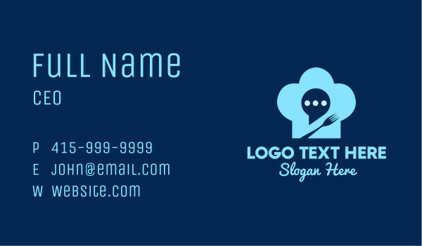 Chat Bubble Toque Business Card Design Image Preview