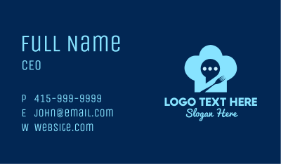 Chat Bubble Toque Business Card Image Preview