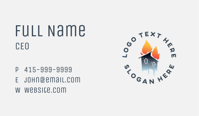 Flame Ice House Business Card Image Preview