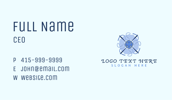 Needle Thread Button Business Card Design Image Preview