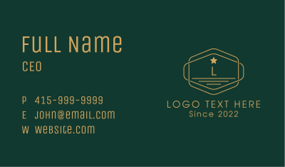 Military Patch Badge Letter Business Card