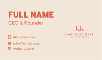 Elegant Boutique Lettermark Business Card Design