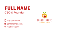 Orange Fruit Letter O Business Card Image Preview