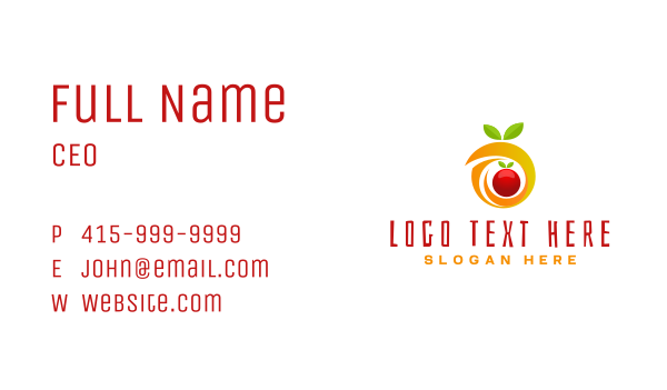 Orange Fruit Letter O Business Card Design Image Preview