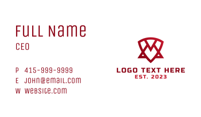 Abstract Shield Triangle Business Card Image Preview