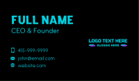 Cyber Futuristic Wordmark Business Card Image Preview