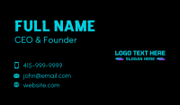 Cyber Futuristic Wordmark Business Card Design