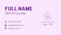 Purple Floral Embroidery Business Card Image Preview