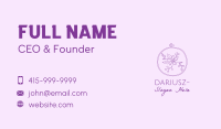 Purple Floral Embroidery Business Card Image Preview