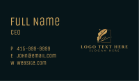 Feather Quill Signature Business Card Image Preview