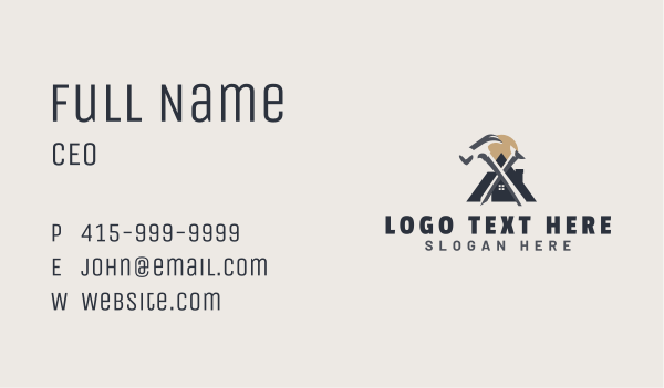 Hammer House Nail Builder Business Card Design Image Preview