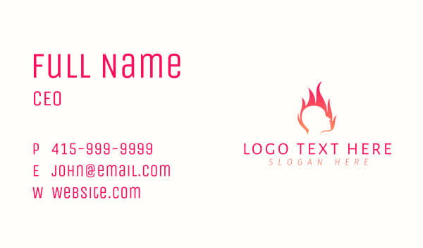 Human Flame Head Business Card Design Image Preview