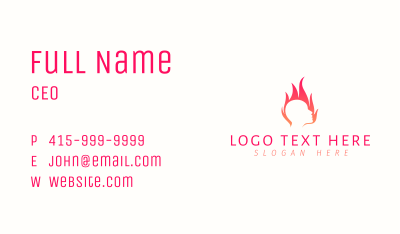 Human Flame Head Business Card Image Preview