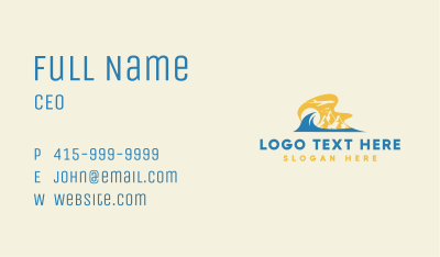 Tropical Summer Plane Travel Business Card Image Preview