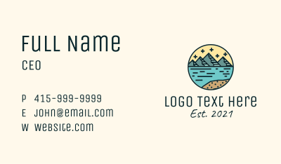Circle Mountain Adventure  Business Card Image Preview